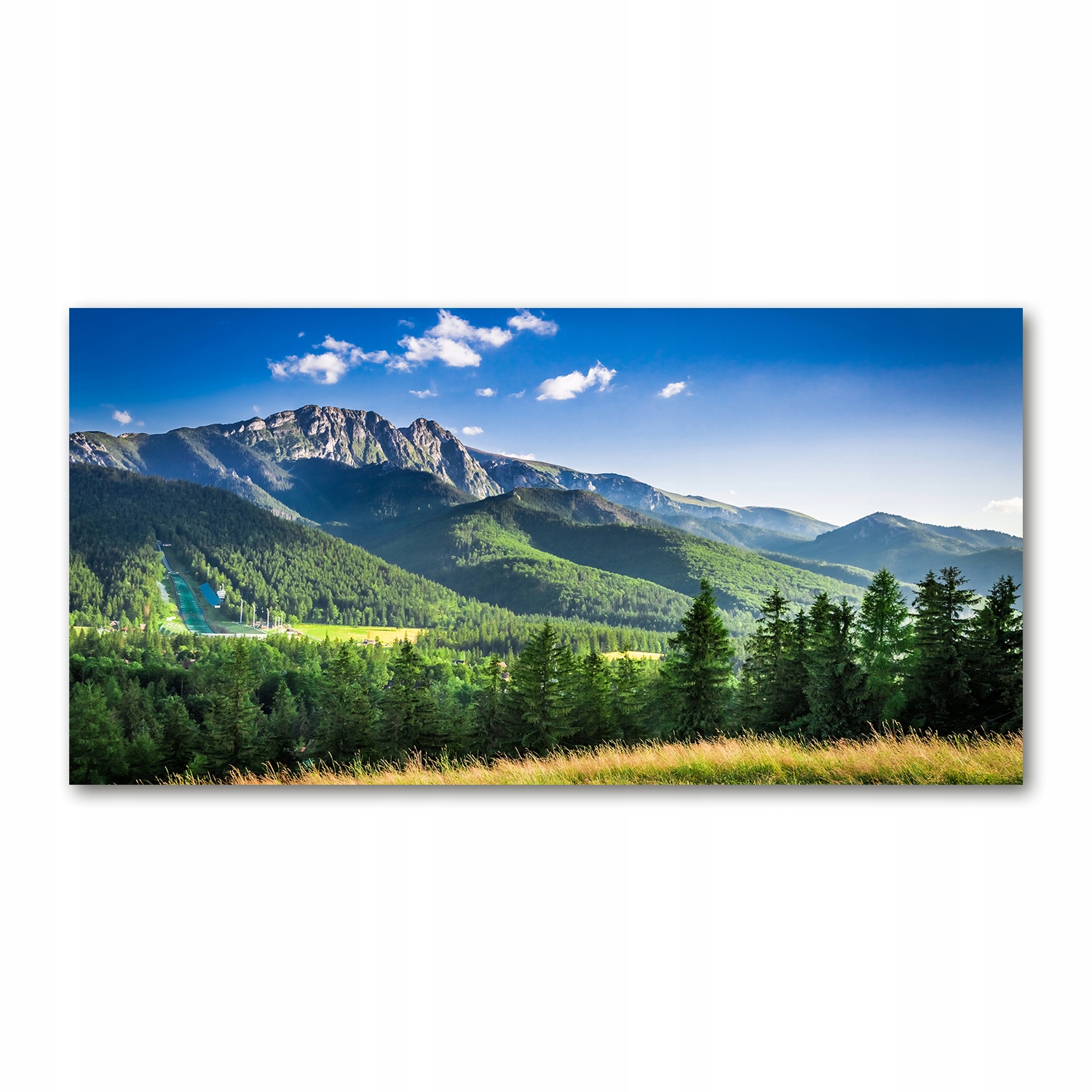 

Foto obraz szkło akryl Skocznia w Tatrach 120X60cm