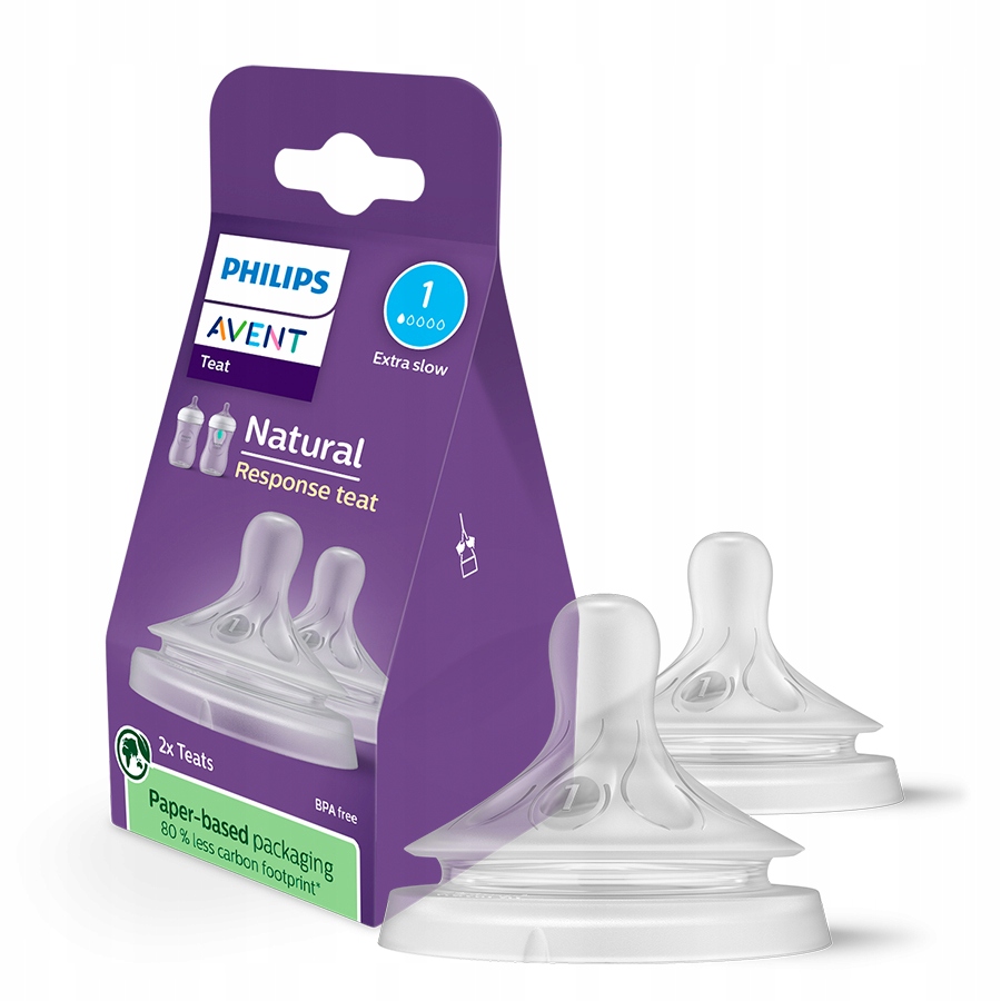 PHILIPS AVENT NATURAL RESPONSE соска для бутылки 2шт 0м