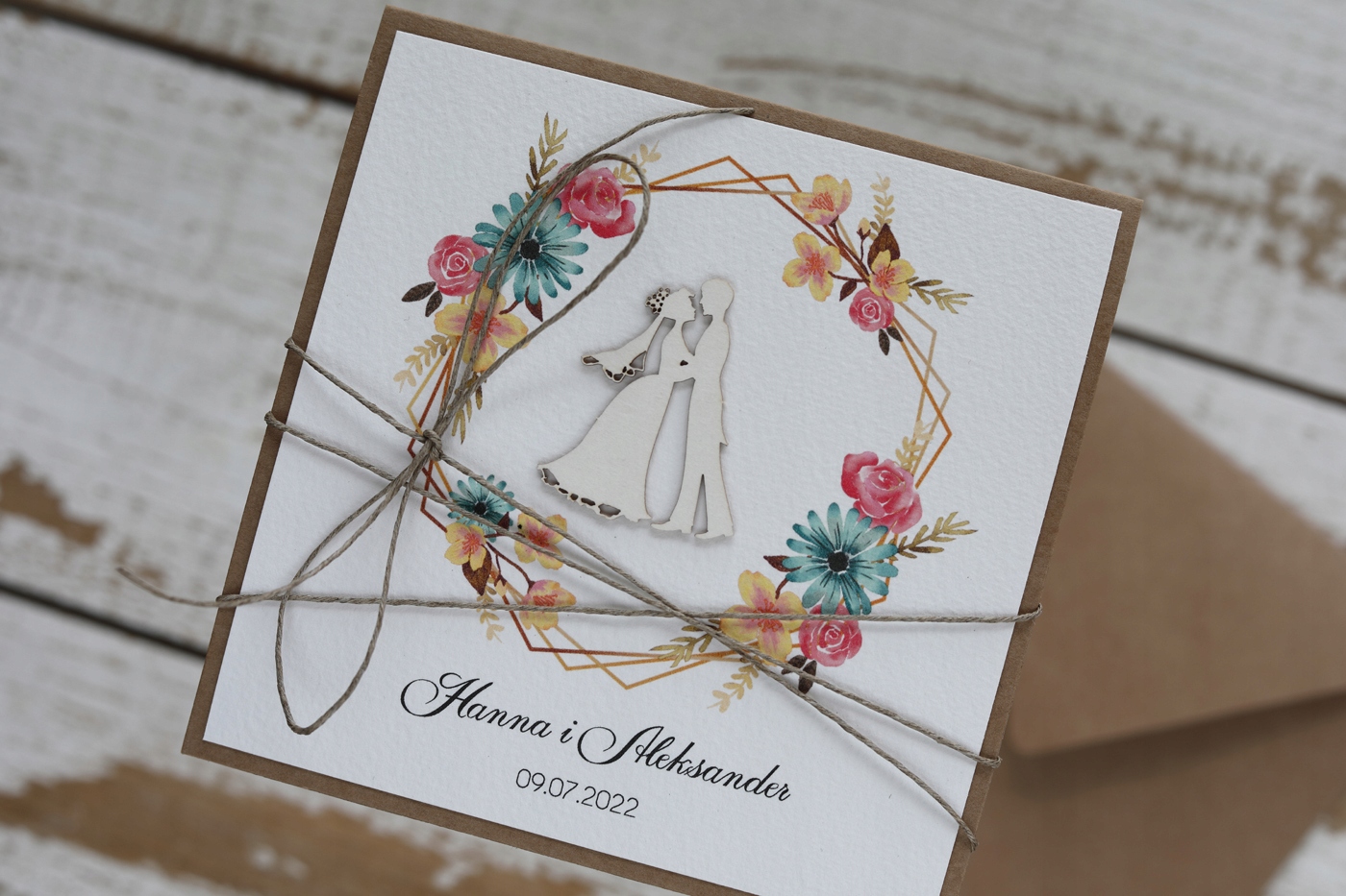 Svatební přání ručně vyráběné personalizované