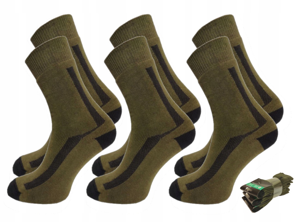3x Grube skarpety thermo frotte myśliwskie 45-47