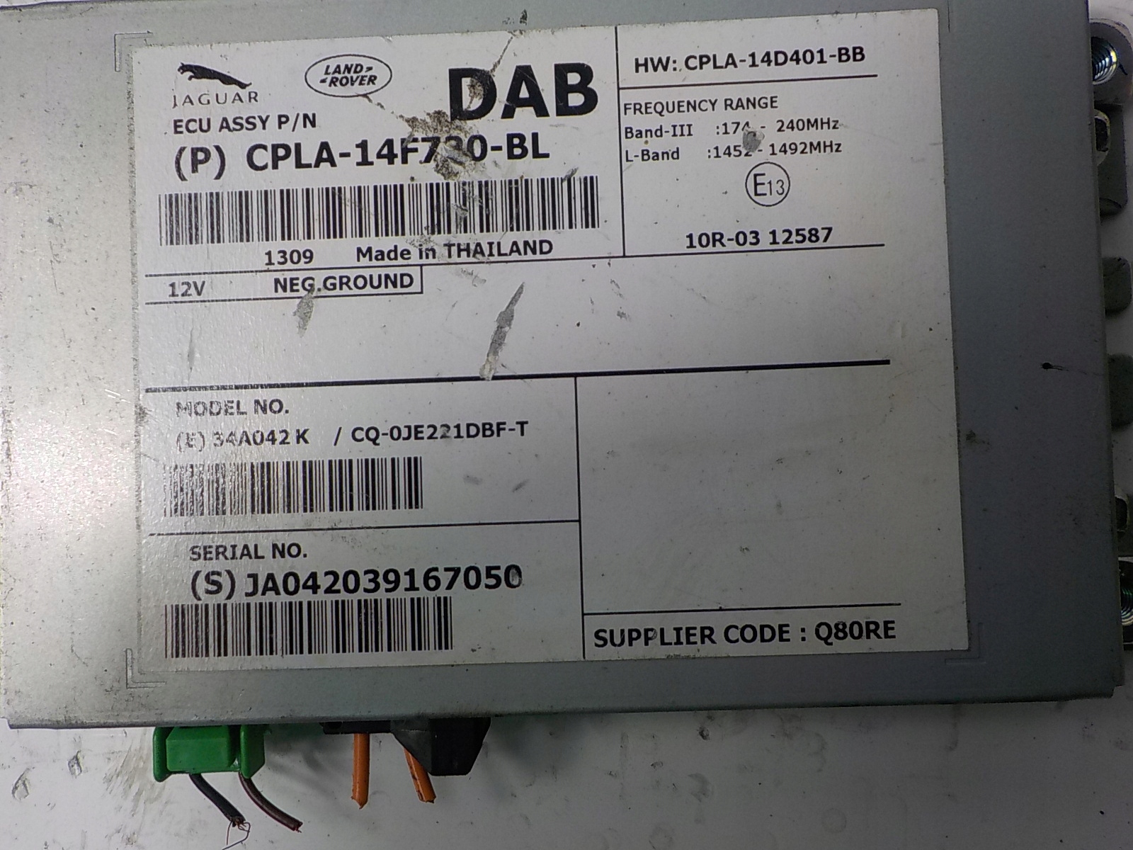 JAGUAR XJ X351 radio module control unit RADIA CPLA-14F730-BL CPLA-14D401-BB