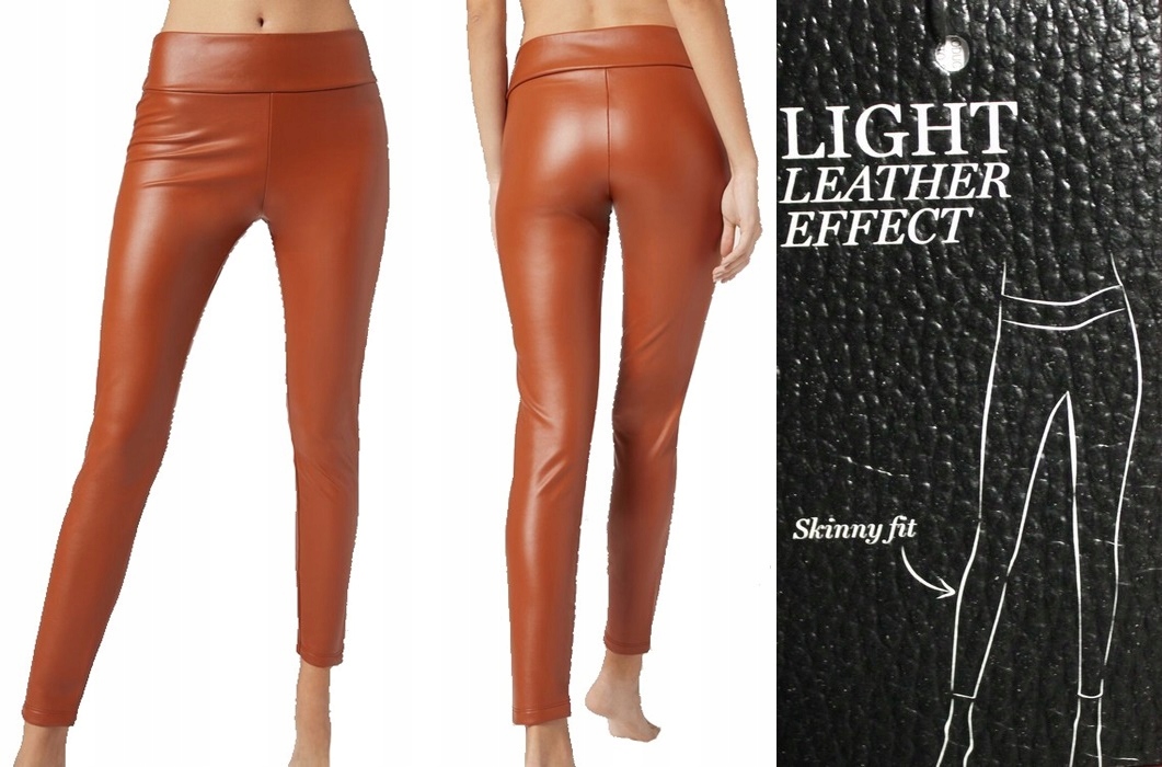 

Calzedonia legginsy efekt skóry Skinny Fit L/40
