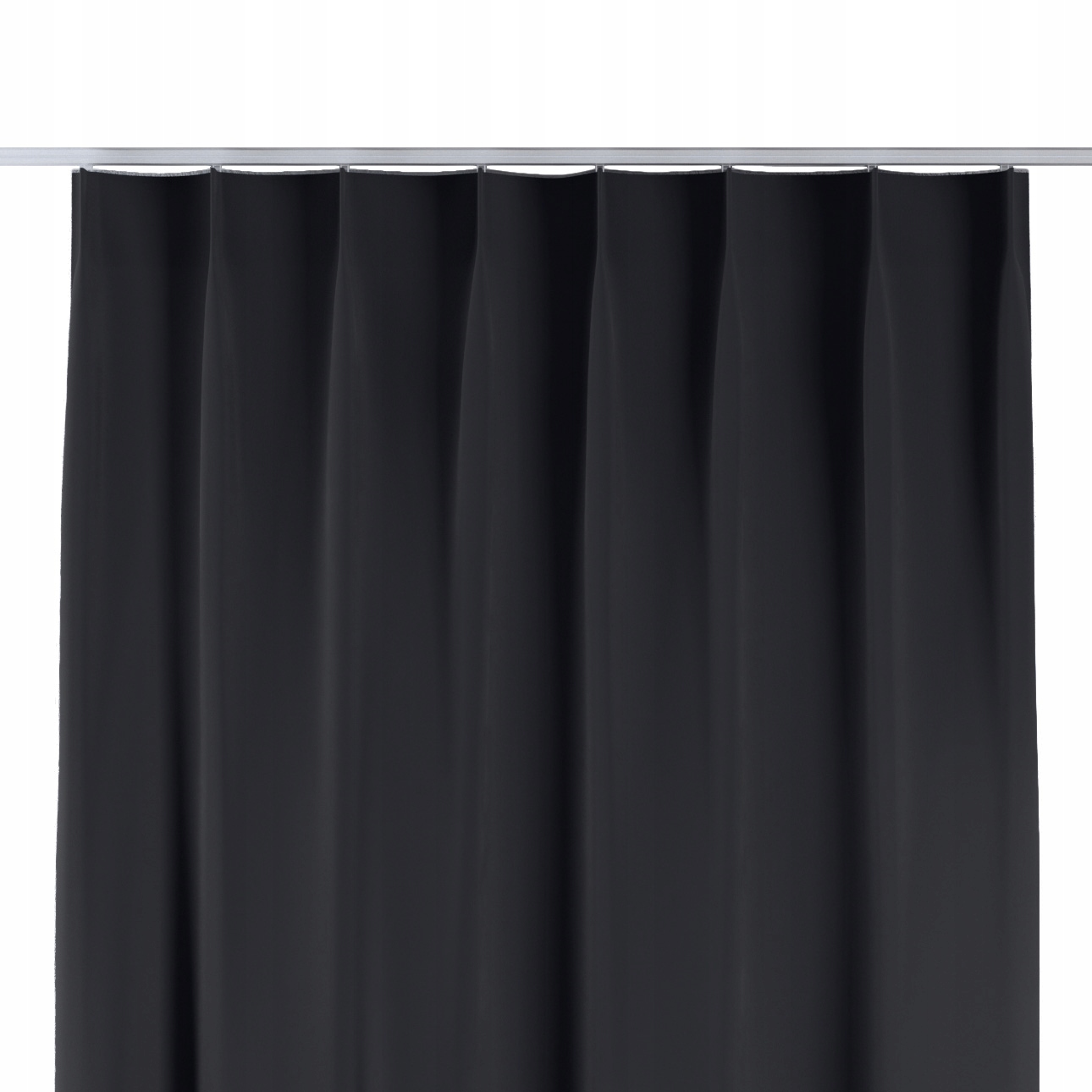 Záves na jednoduchých flex háčikoch 130 x 260 cm, čierny