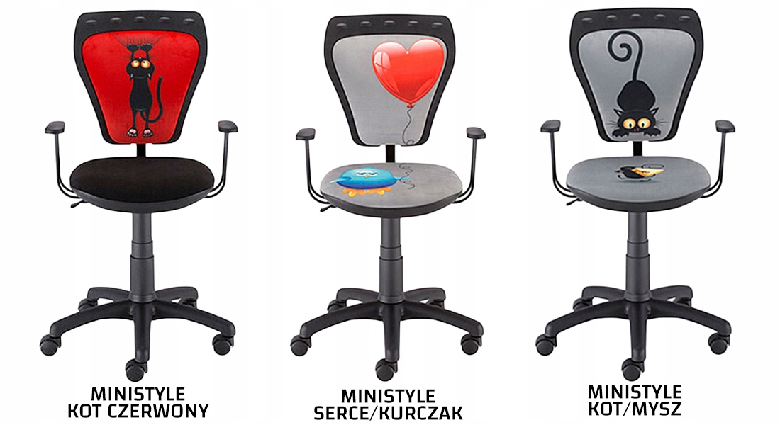 KRZESŁO OBROTOWE DLA DZIECKA MINISTYLE FORMUŁA Głębokość mebla 50 cm