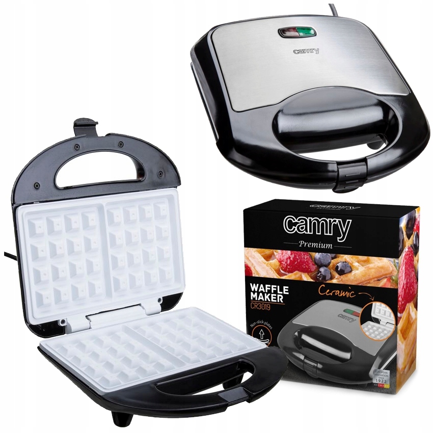 

Gofrownica Ceramiczna Moc 1000W Inox Camry CR3019