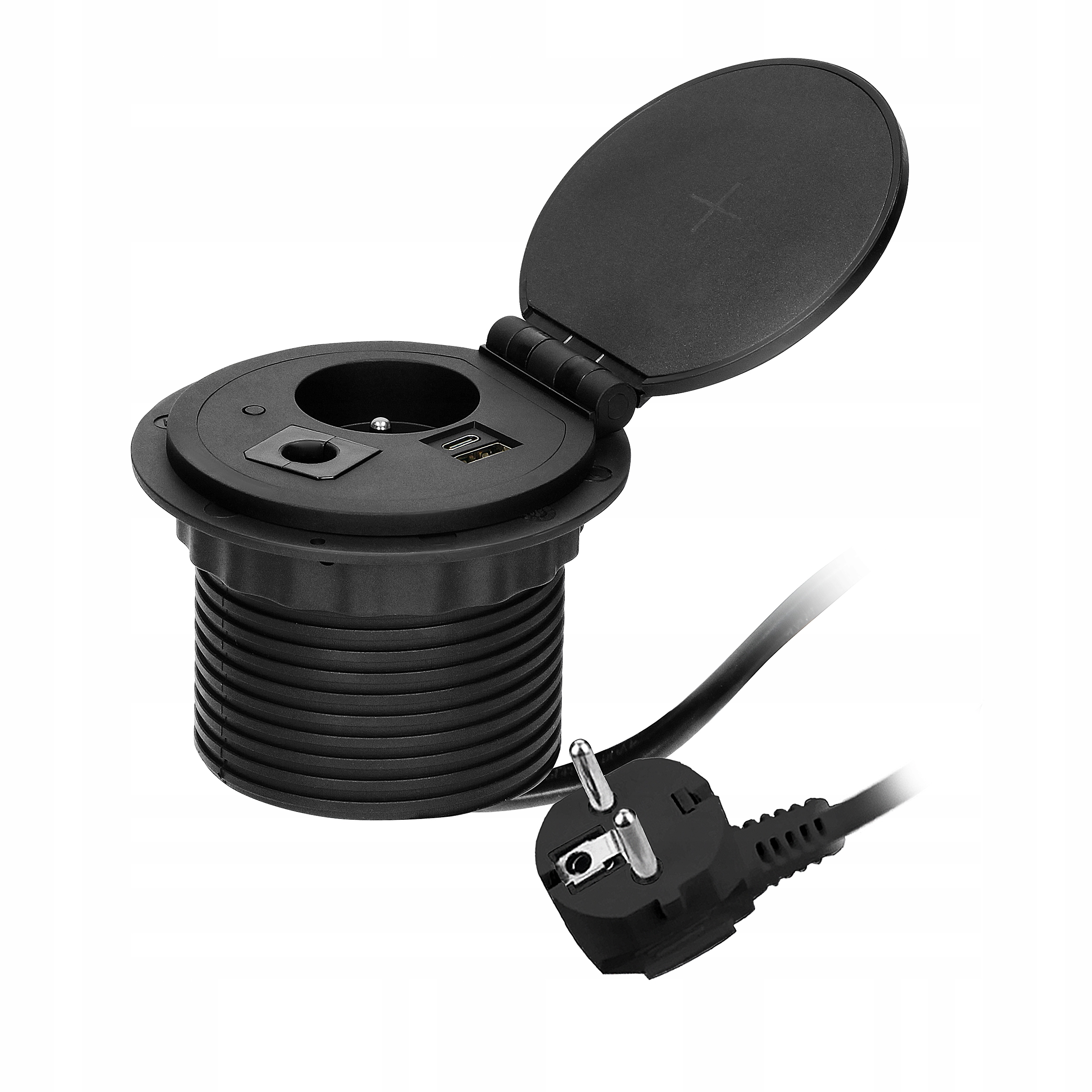 Zásuvka vestavná Orno OR-GM-9015/B 1 zásuvka 2 Usb (a+c), černá
