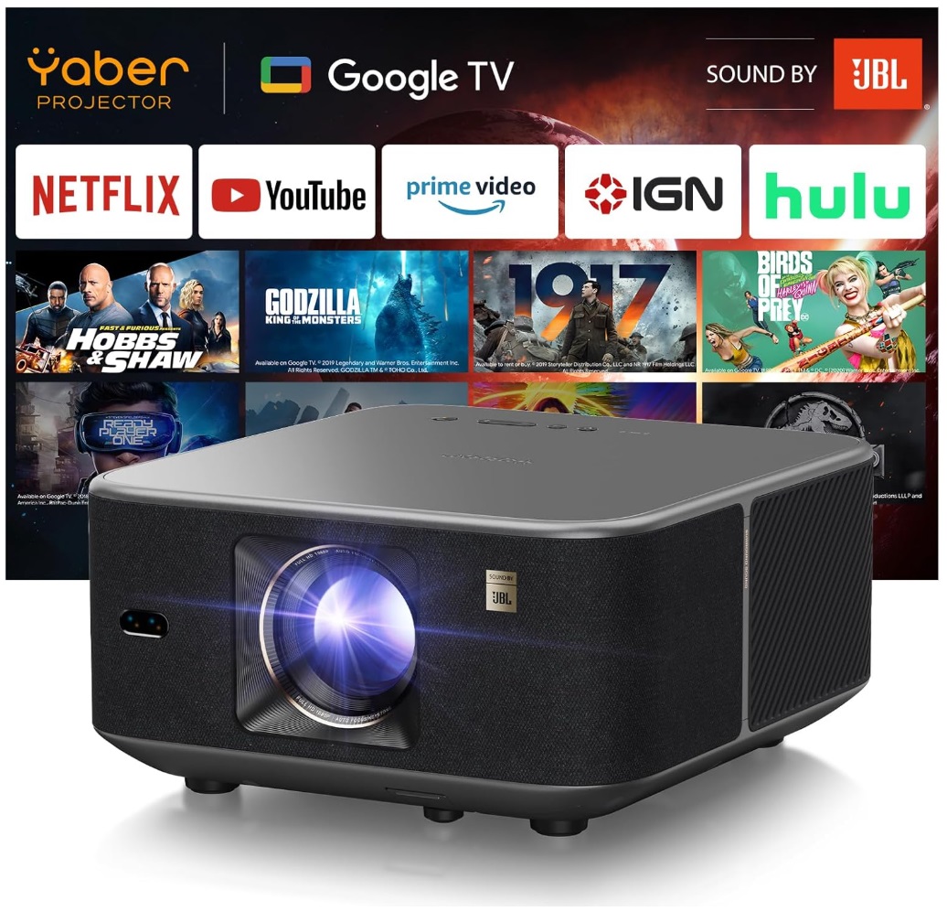 Projektor Yaber K3 Fhd 4K GoogleTV 1600 Ansi lumen WiFi Bluetooth Jbl Audio