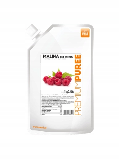 Levně Menii Premium Pyré Malina bez pecek 1 kg