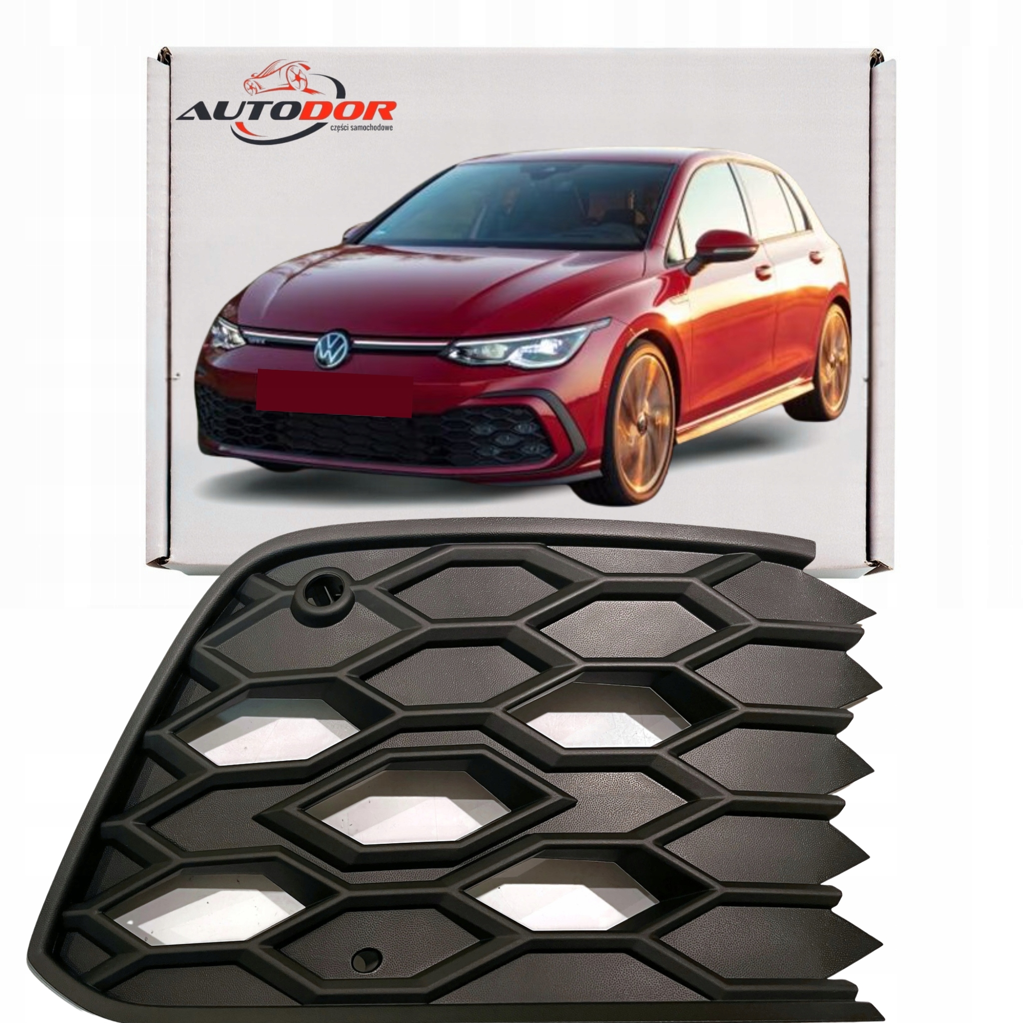 Vw Golf 8 VIII Gti 2020-MŘÍŽKOVÁ Atrapa Nárazníku Pod Pdc Drl Pravá 5H0853666N