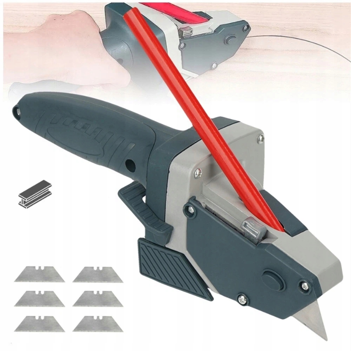 Nůžky Na Sádrokarton 6 Čepelí Propiska Hliníkový Lehký Popisovač Sada