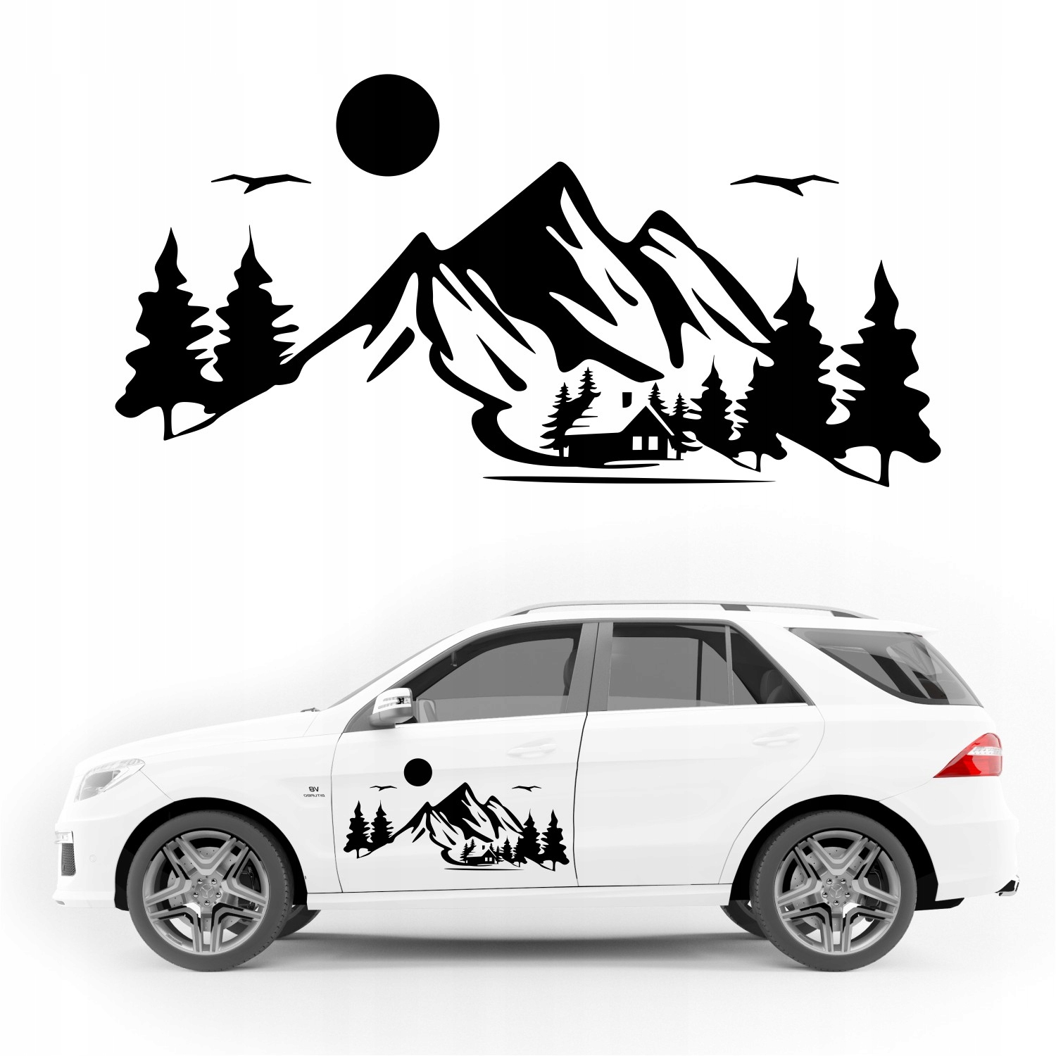 Naklejka camping przyczepa kemping na Auto 50 cm