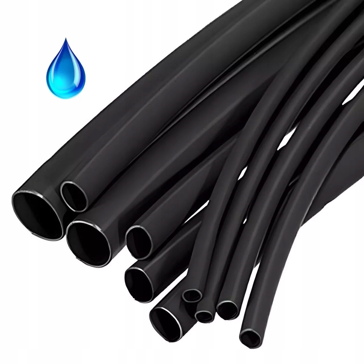 Rurka 6,4mm termokurczliwa z klejem czarny Nazwa 1237BE