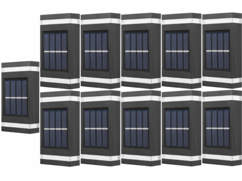 11 x Led solární nástěnné svítidlo na letní domek se senzorem soumraku
