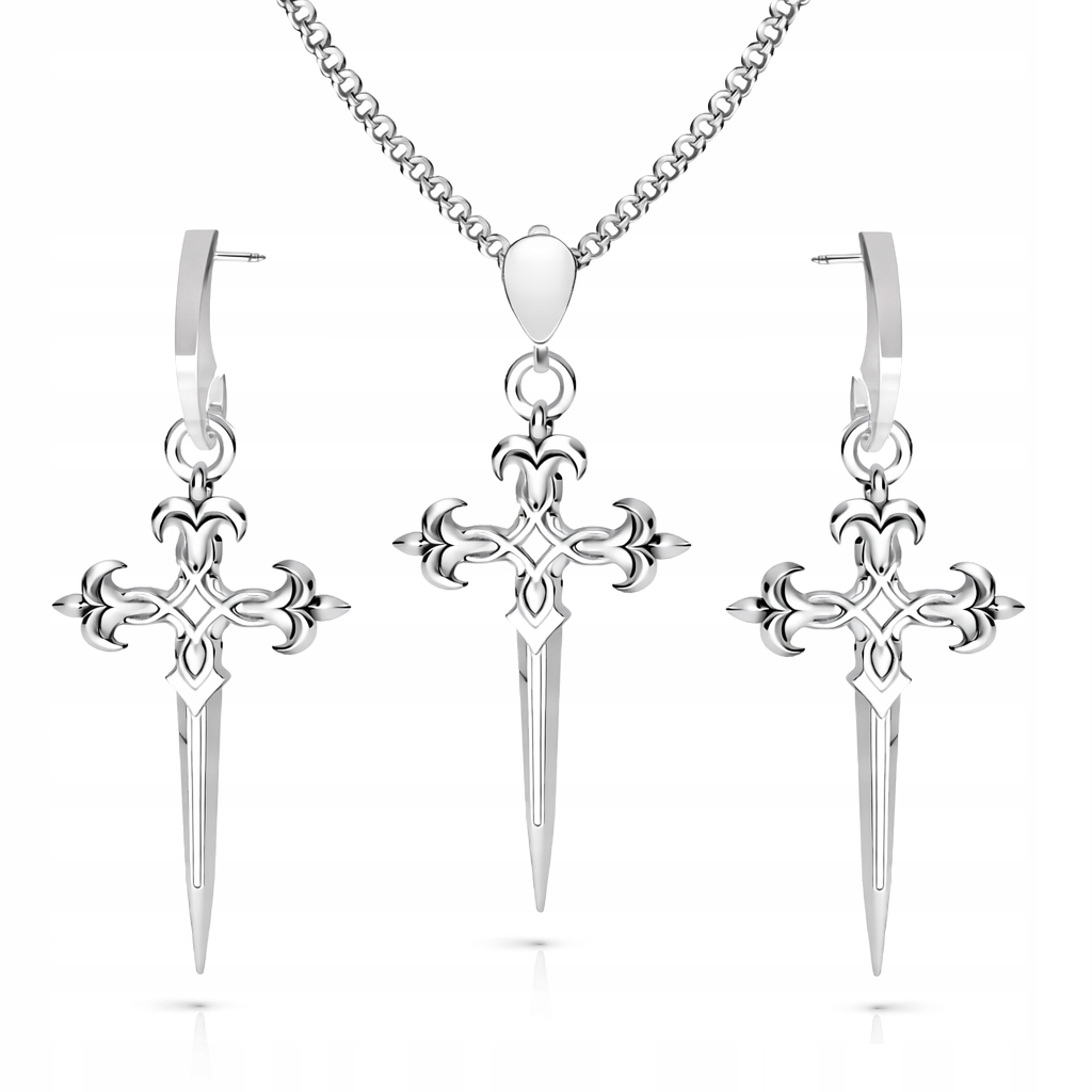 Sada stříbrných šperků 925 Symbol boje, připravenosti k akci