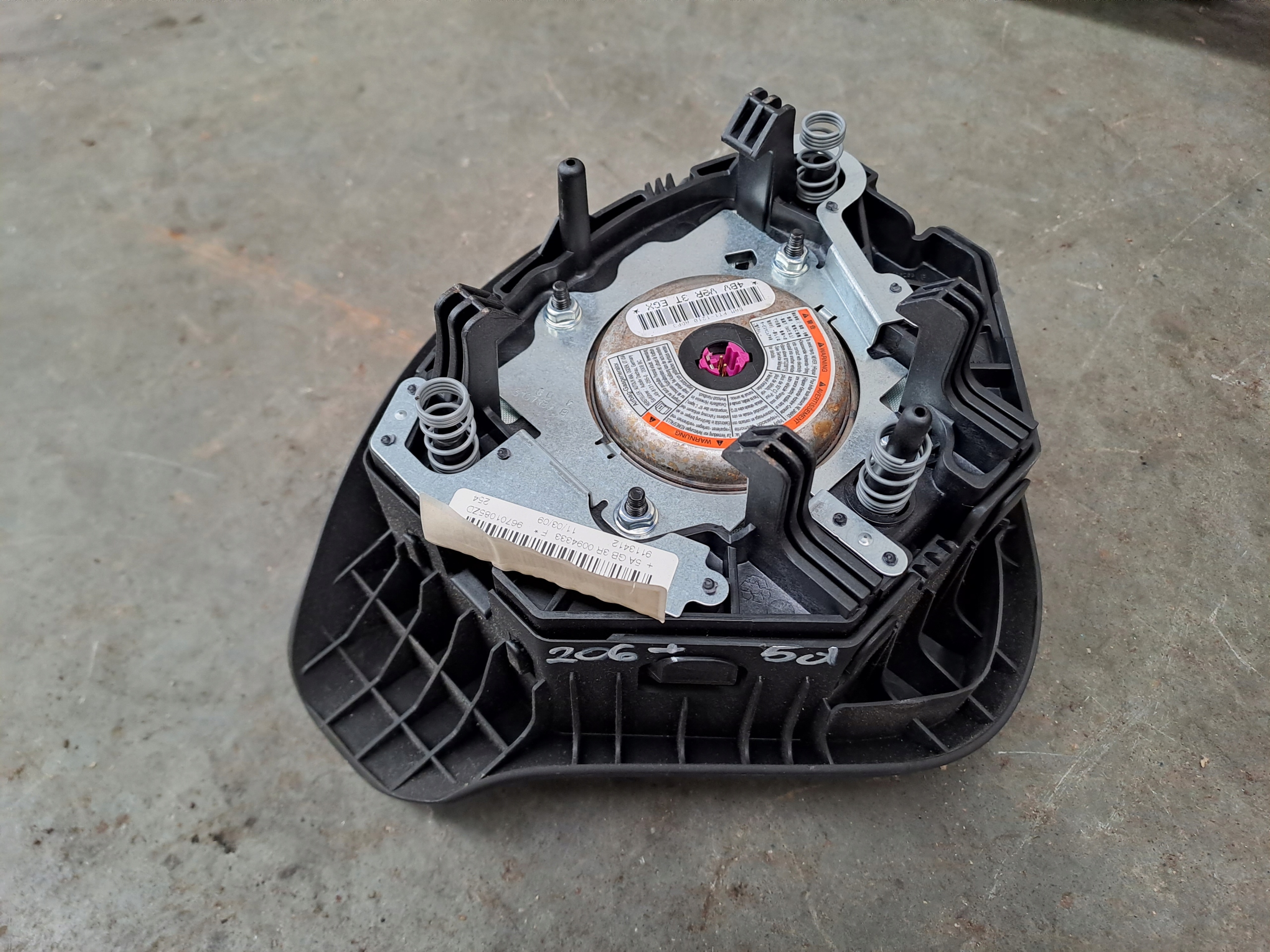 dashboard console sensor tension belts kpl Peugeot 206+