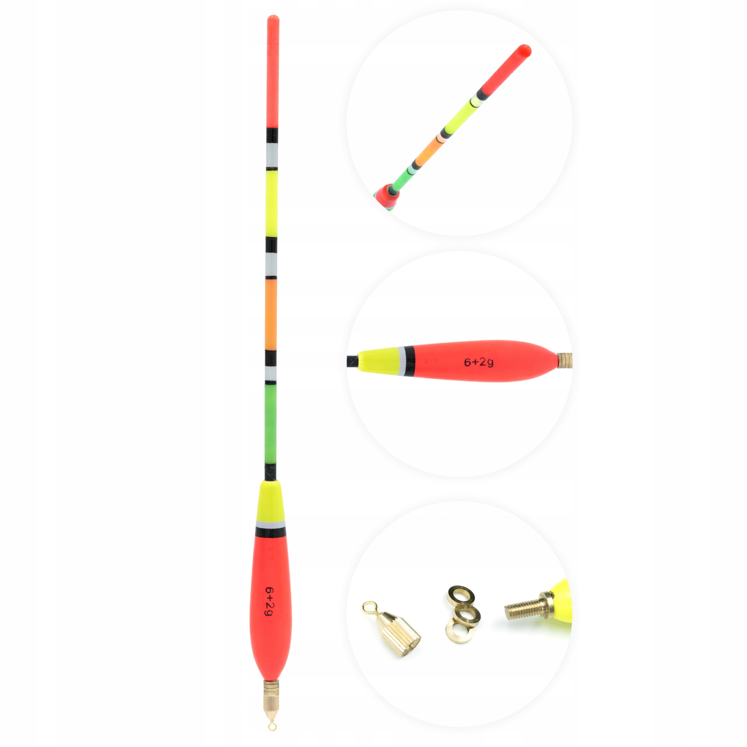 

Spławik Przelotowy Balsa 6+2G Czerwony:"