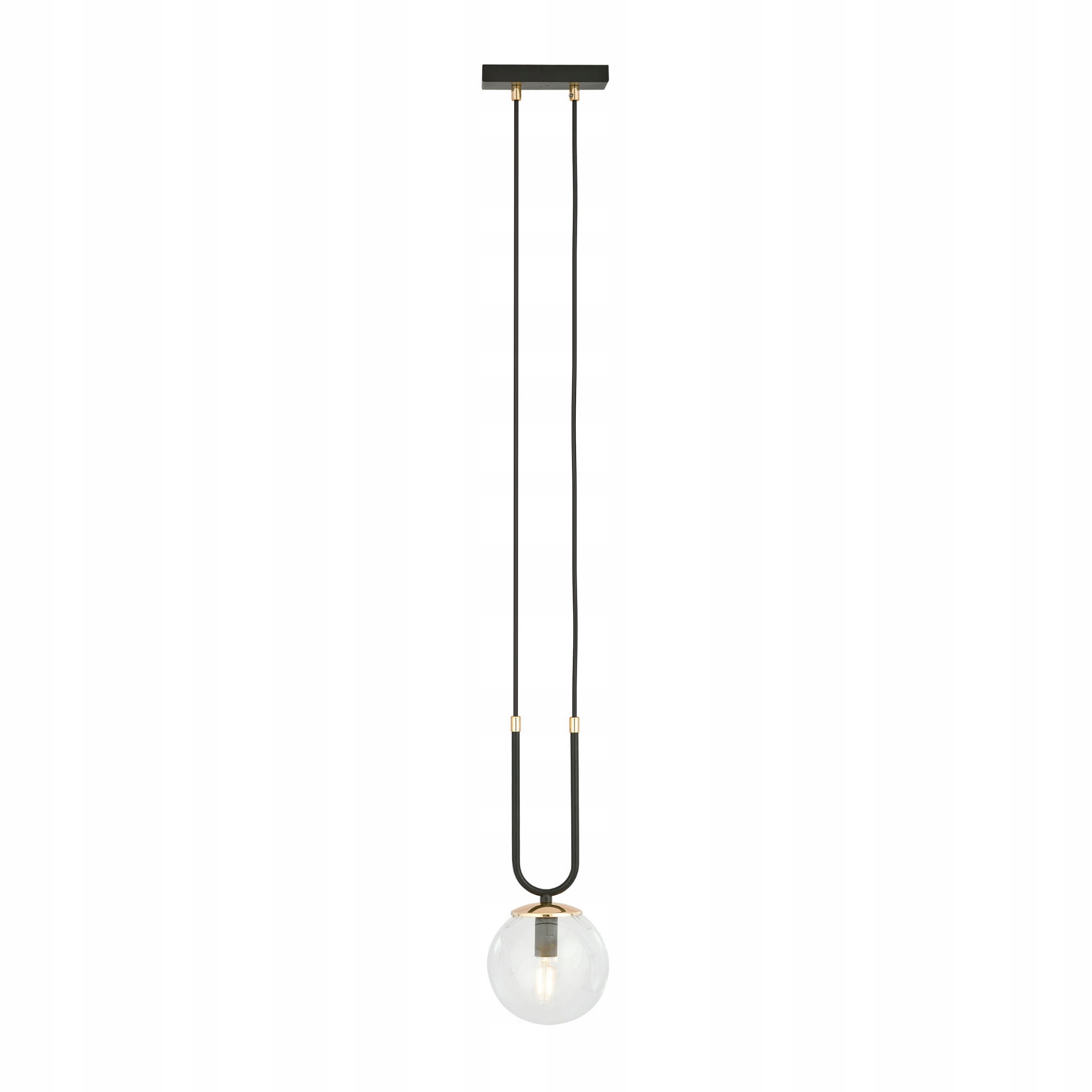 Závěsná lampa Emibig Glam 1xE14 10W černá/průhledná, nastavitelná