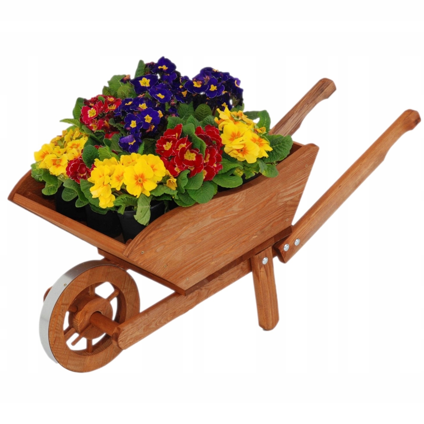 Kwietnik Donica Doniczka Drewniana Taczka Ozdobny