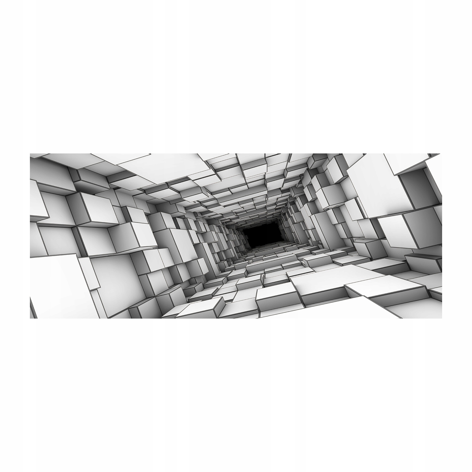 

Foto obraz szkło akryl Tunel z sześcianów 125x50cm