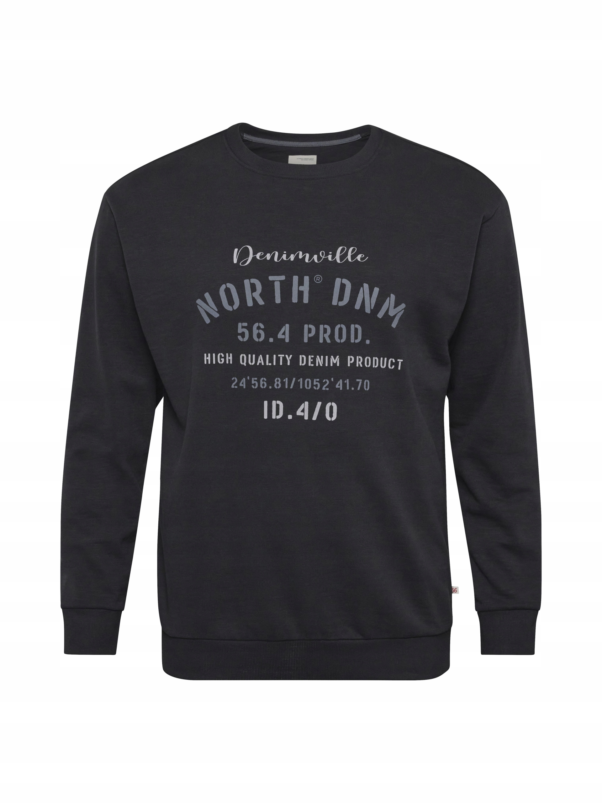 North 56 Denim Bavlněná Mikina Teplákovka Velké Velikosti Černá 3XL