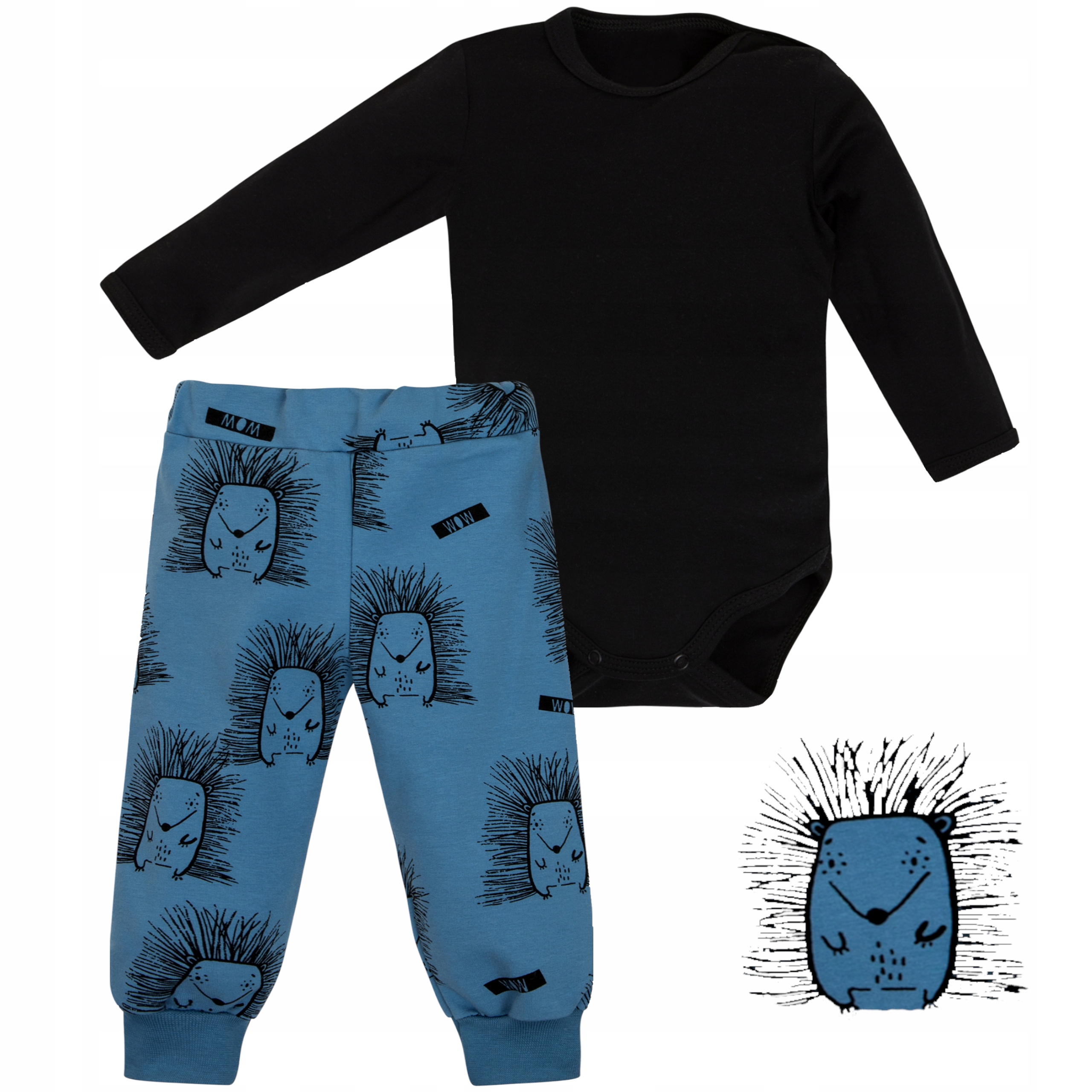 

Komplet Spodnie Dresowe Body dres 74 jeże