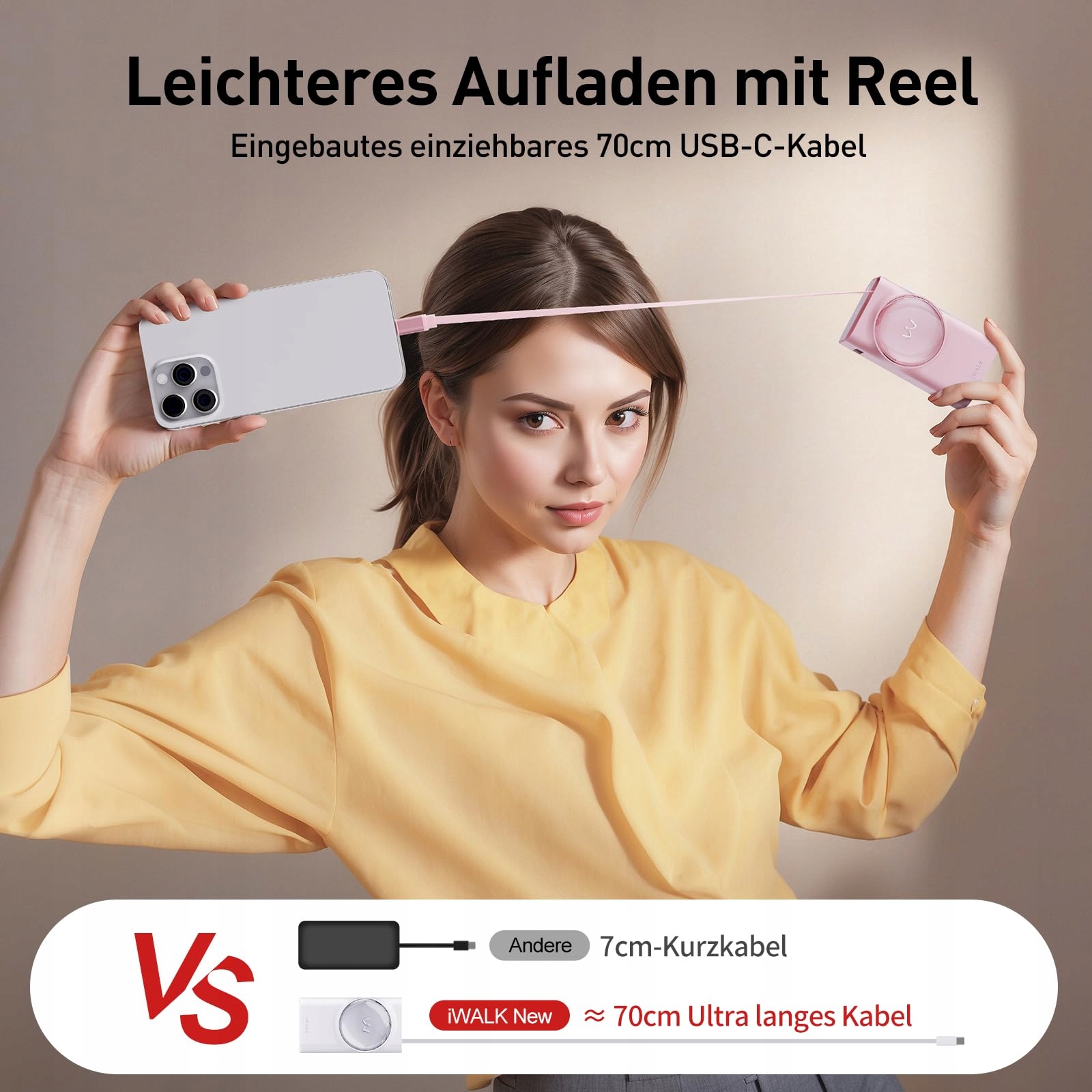 IWALK Powerbank 10000mAh 30W USB-C Dla iPhone Samsung Android iPad — miniatura 3