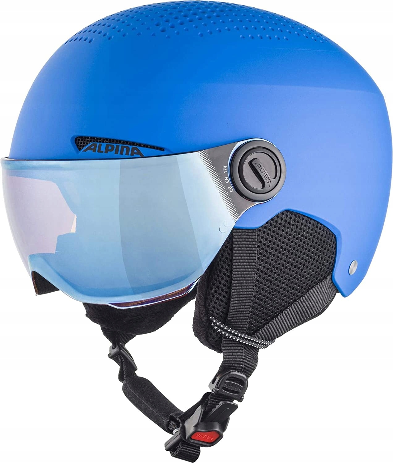 Dětská lyžařská přilba Alpina Zupo Visor Q-Lite Blue Matt S 51-55 cm