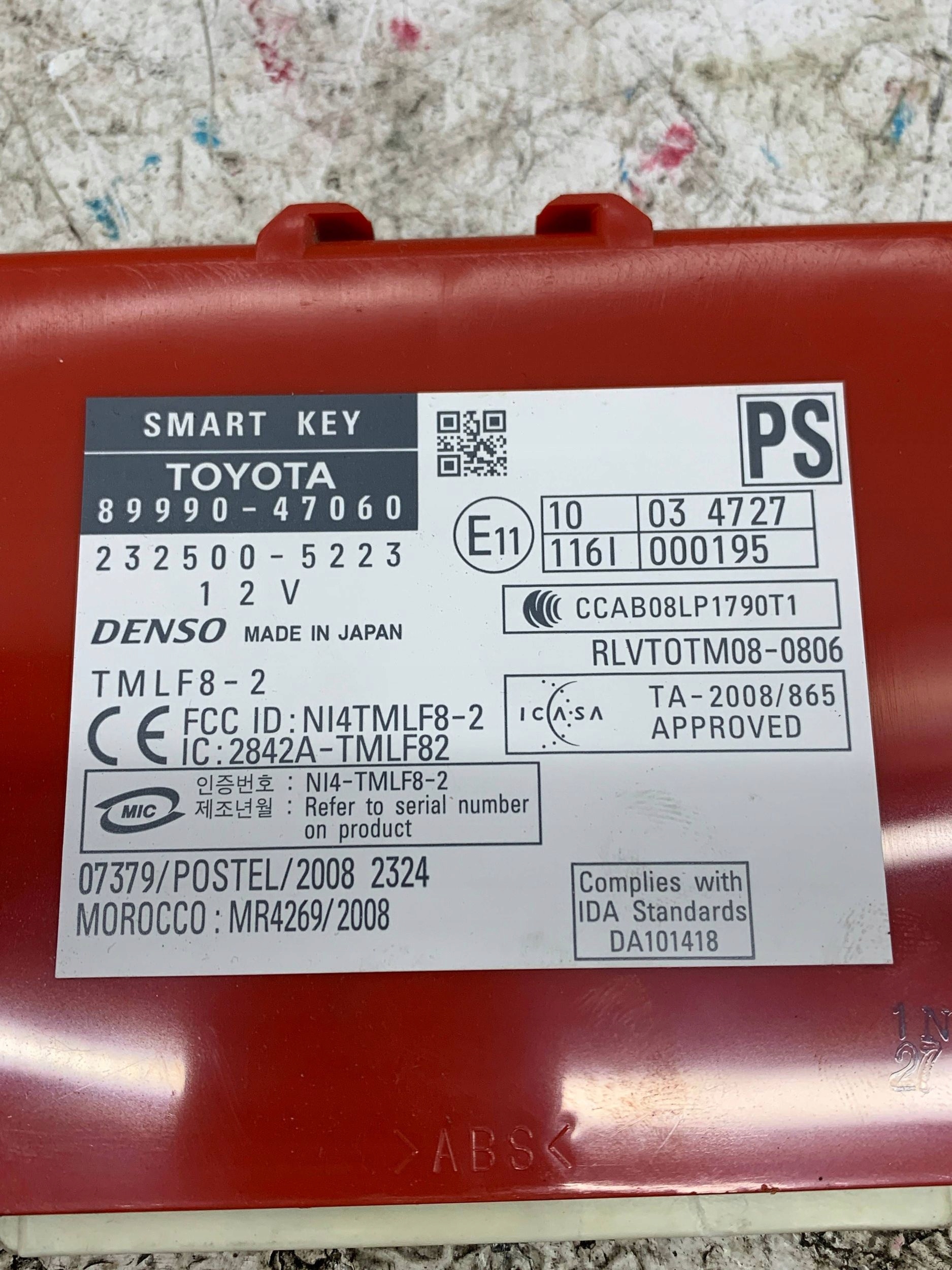 module control unit SMART KEY 89990-47060 TOYOTA PRIUS III (2009-2015) 1.8 HYBR
