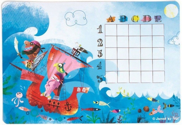 STATKI GRA MAGNETYCZNA BITWA MORSKA JANOD 5+ LAT Materiał karton