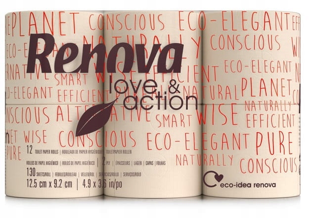 

Papier toaletowy Renova Love&action 12 rol