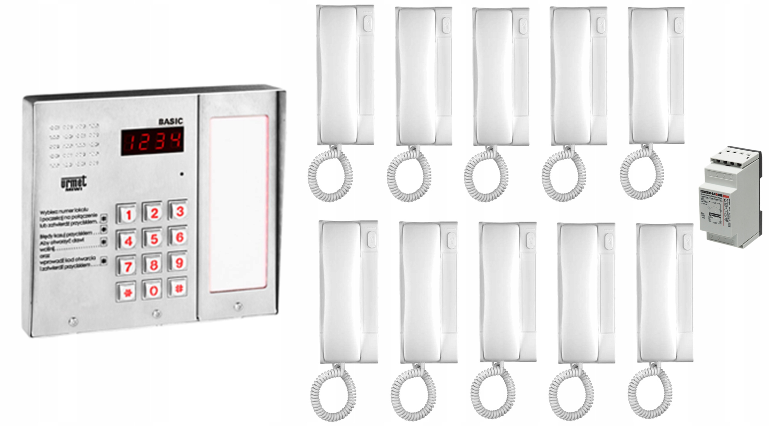 DOMOFON CYFROWY 10-RODZINNY 1062/101D SCAITEL