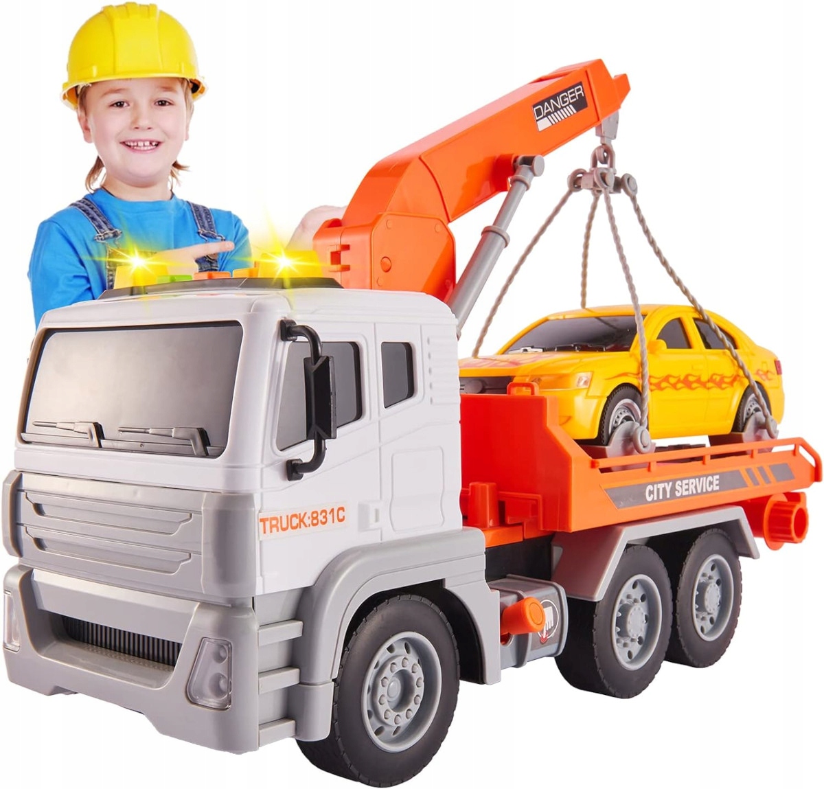 SAMOCHÓD AUTO POMOC DROGOWA LAWETA PODNOŚNIK CIĘŻARÓWKA NAPĘD AUTKO OSOBOWE Model Auto Pomoc Drogowa