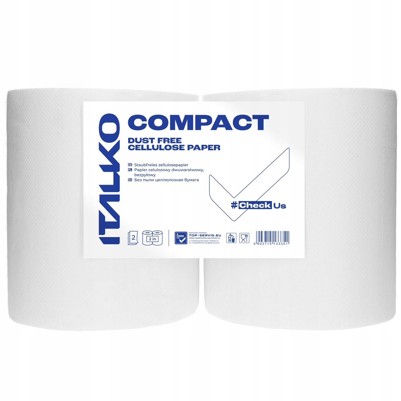 

2x Czyściwo Bezpyłowe Compact New Recznik Celuloza