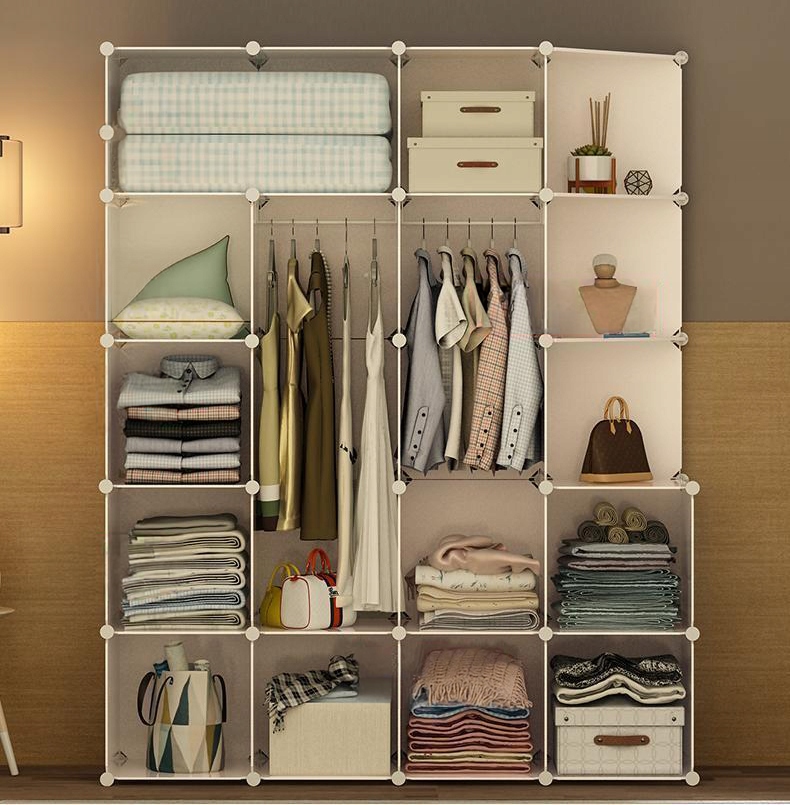 MODUŁOWA BIAŁA SZAFA GARDEROBA WIESZAK NA UBRANIA SZAFKA XXL PÓŁKI DRĄŻEK Liczba szuflad 0