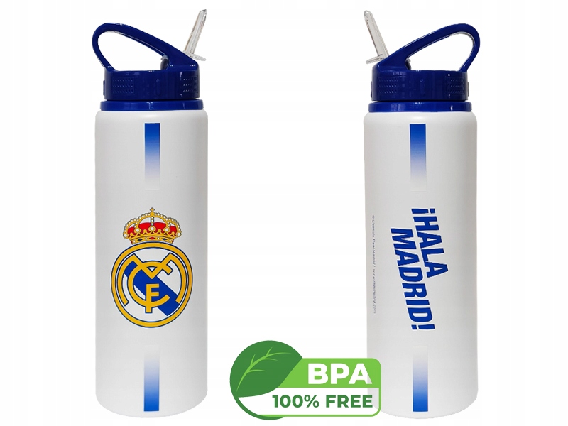 Real Madryt Bidon Aluminiowy 750 ML Z Ruchomym Ustnikiem Hala Madrid