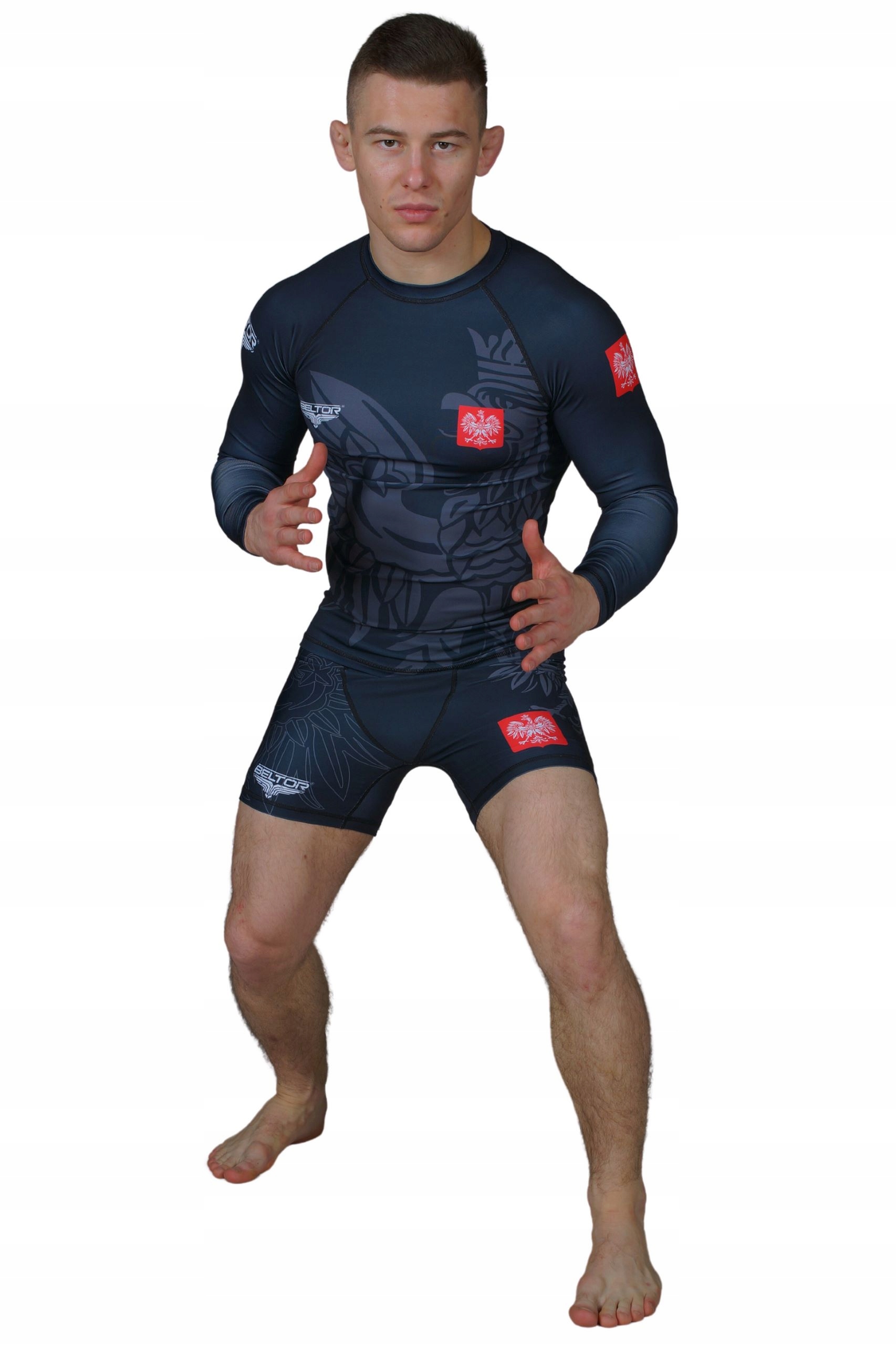 BELTOR RASH MĘSKI DŁUGI RĘKAW TERMOAKTYWNA BLUZKA KOSZULKA GODŁO POLSKA L Rozmiar L