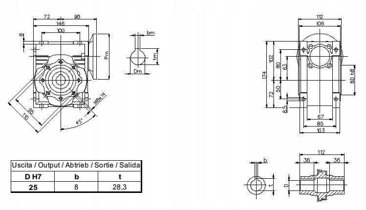 Motoreduktor silnik 1,1kW przekładnia 063 - PROMOCJA- Marka inny