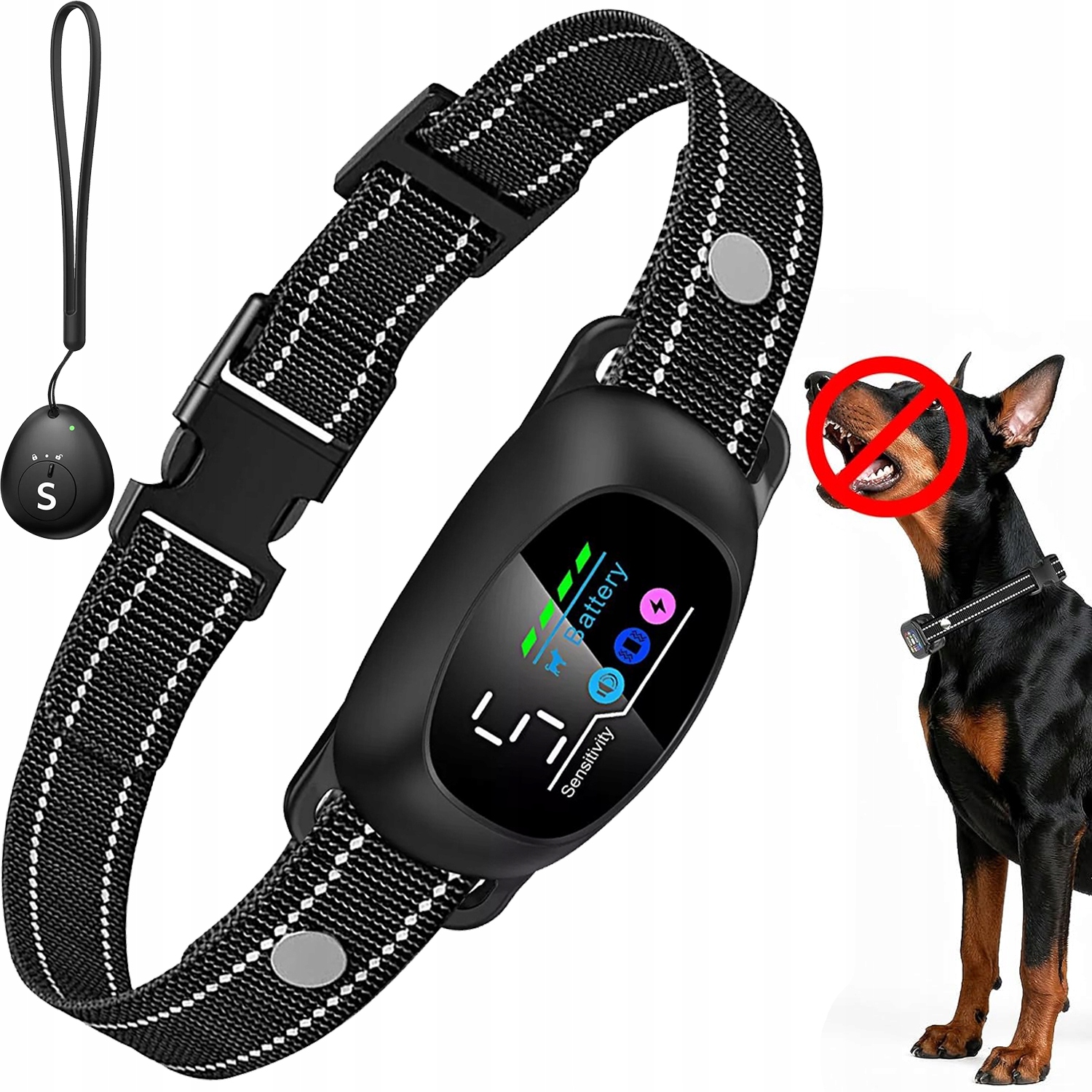 Levně Elektrický Protištěkací Obojek Pro Psa 6 režimů Univerzální