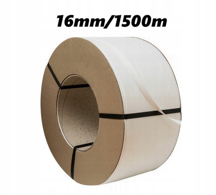 16mm/1500m Mocna Taśma Biała Pp Do Pakowania Palet