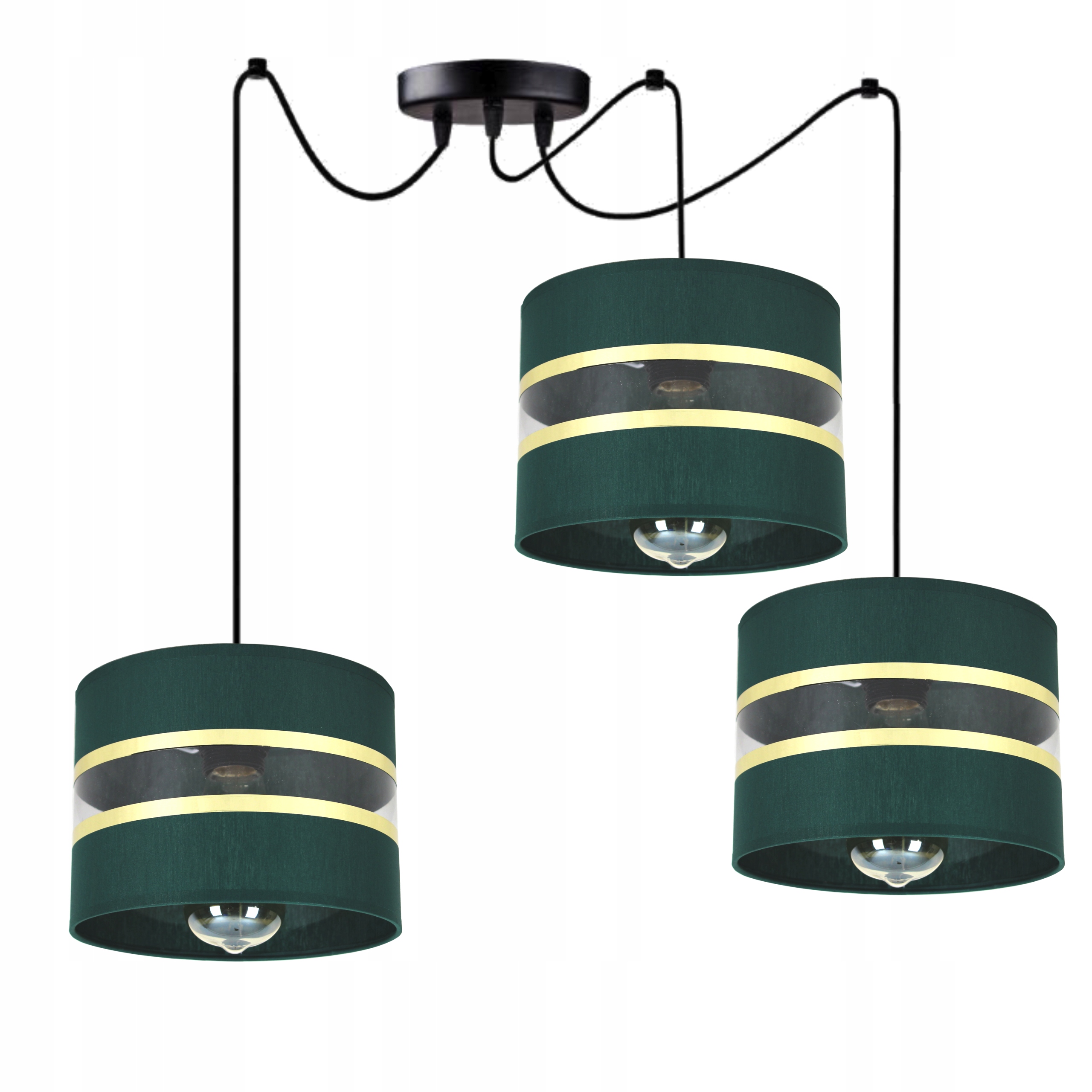 

Lampa Pająk Wisząca Edison Spider Zielony + Złoto