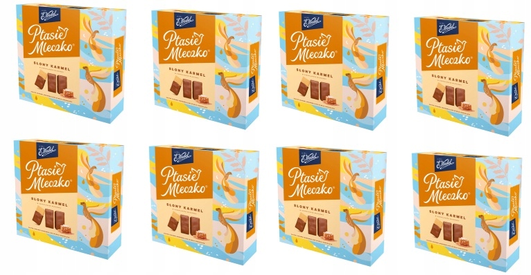 Levně 8x 340g Wedel Ptasie Mleczko slaný karamel