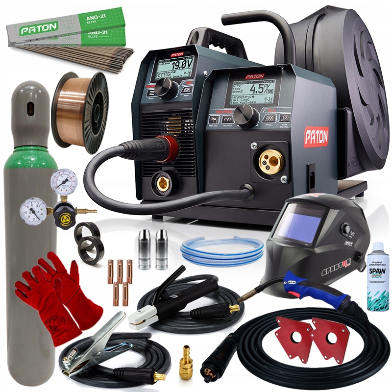 Spawarka Migomat Paton ProMIG 160A Mig Mag Mma Tig Lift Zestaw 4