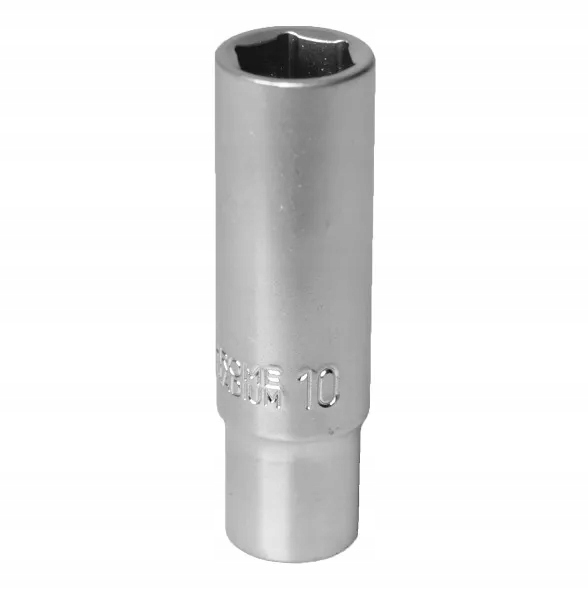 Mjw Nasadka Klucz nasadowy 1/4" 6-kąt długa 10 mm stal CrV do warsztatu