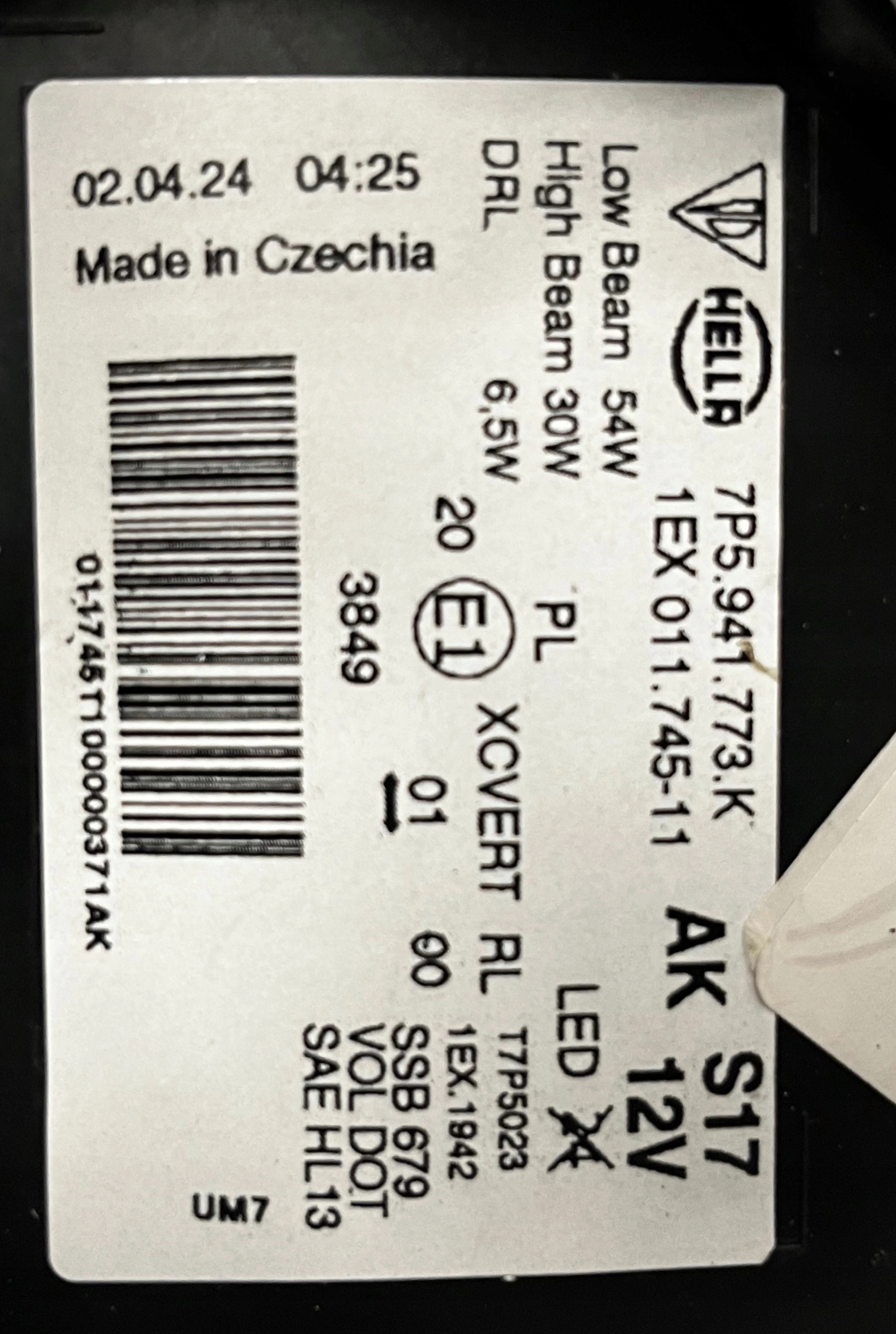 light left Porsche Cayenne Lift 7P5 14-17 Full Led 7P5941773K