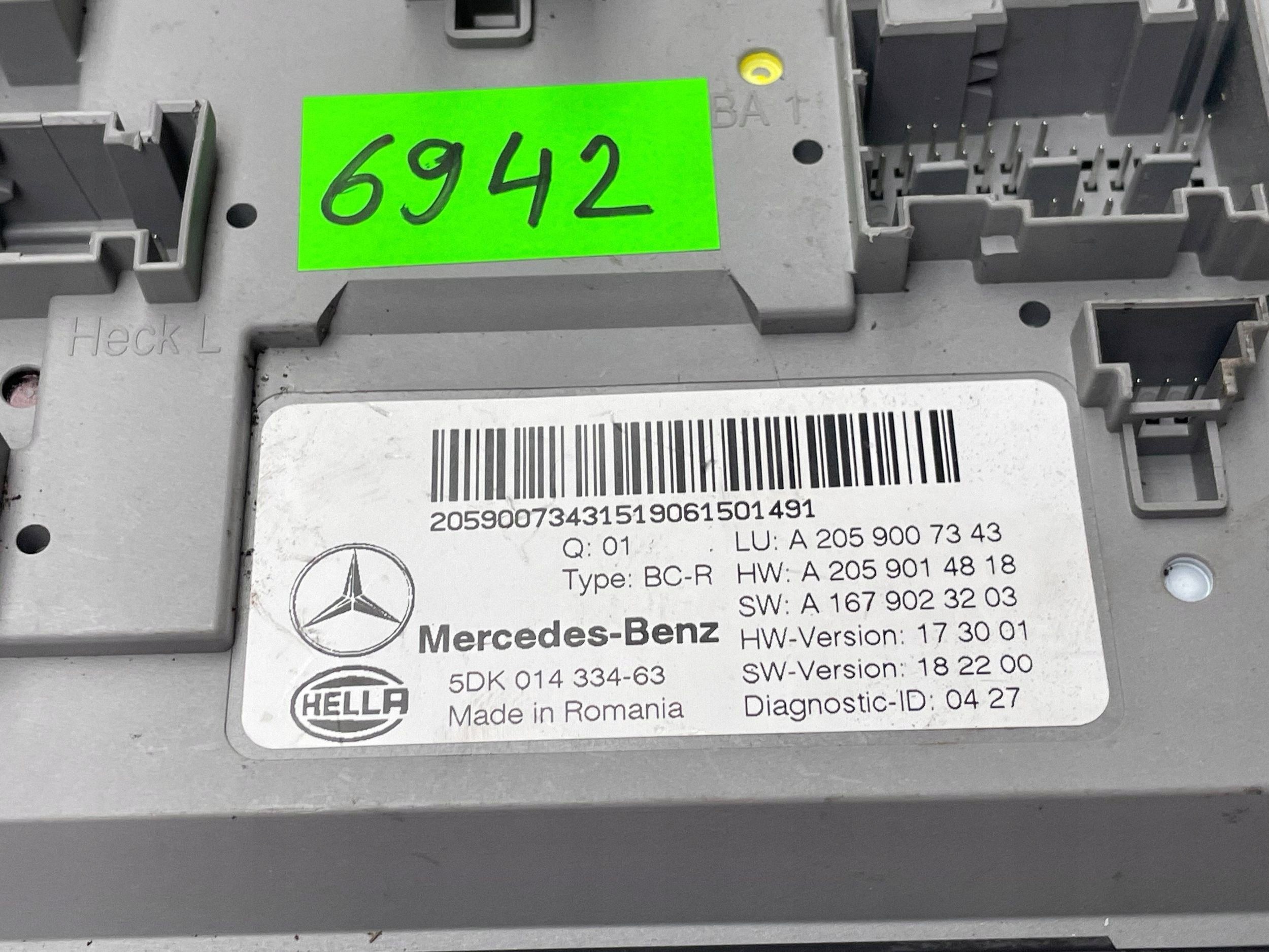 MERCEDES C KLASA W205 Module SAM 2059007343 !J