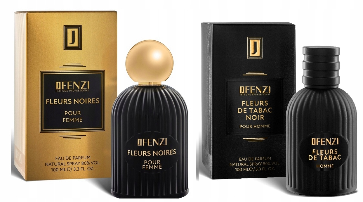 JFenzi Fleurs De Tabac Noir Homme Noires Femme Edp 2x100 ml