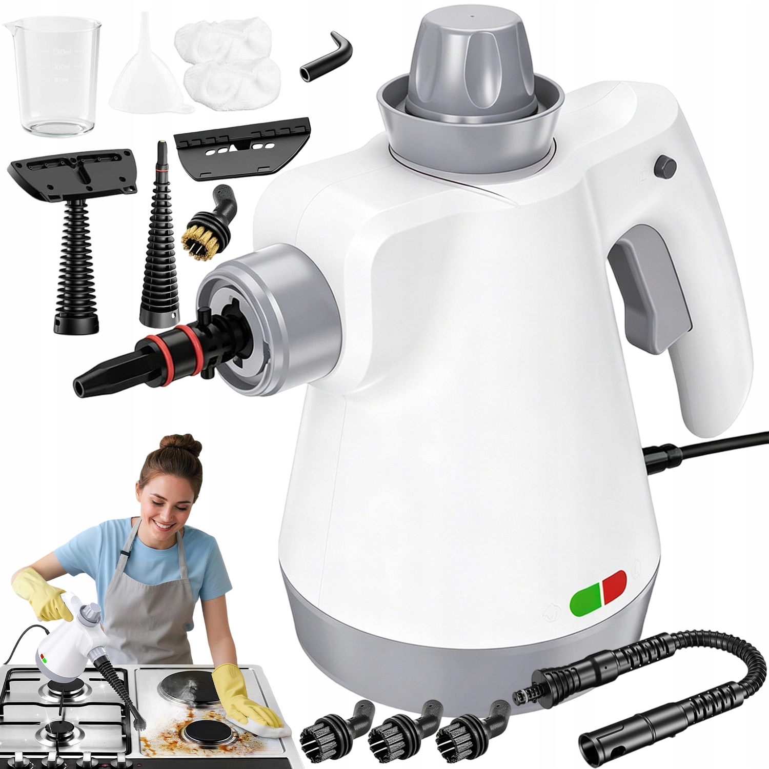 Parní Čistič 440 ML 1050 W Pro Okna, Spáry, Skvrny, Čalounění 3 M