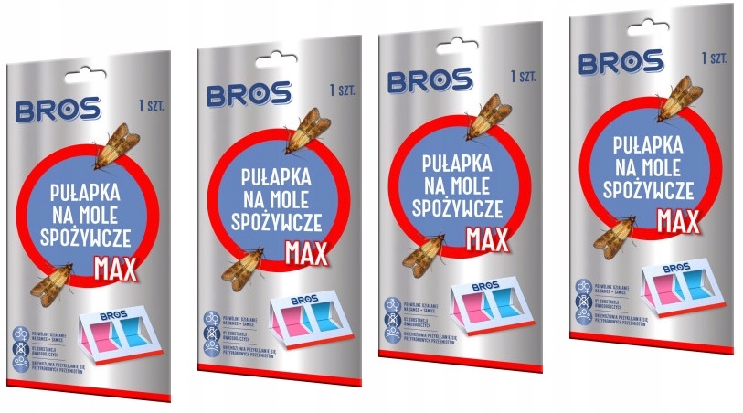 

4x Bros Pułapka lepowa na mole spożywcze Max wabik