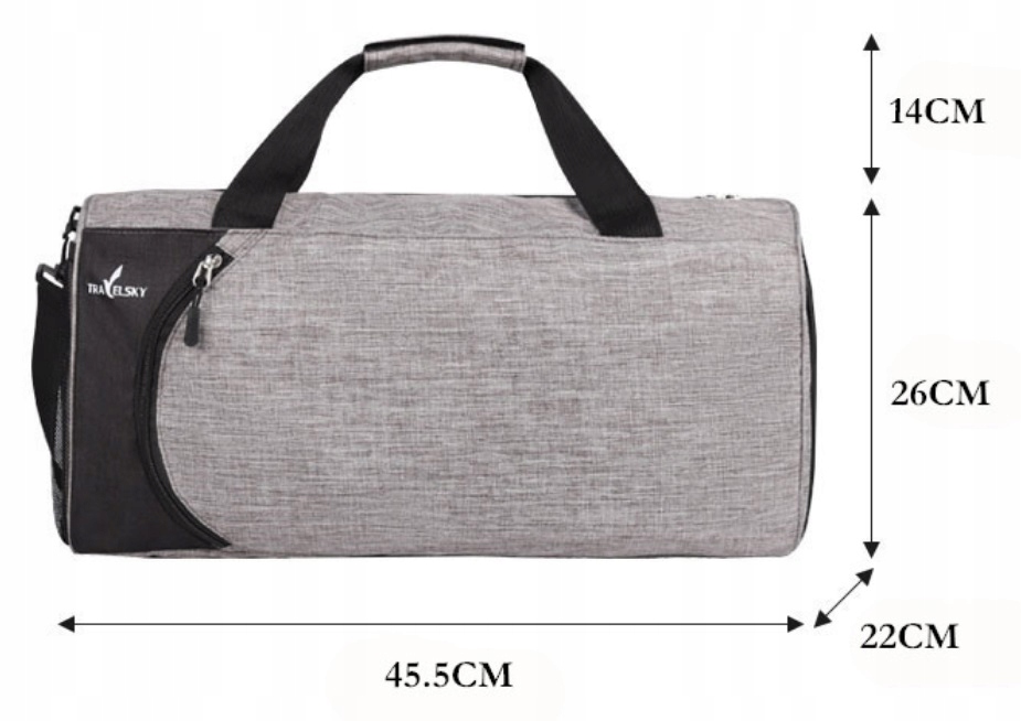 Torba sportowa FITNESS na ramię MOCNA PODRÓŻNA Marka Tops