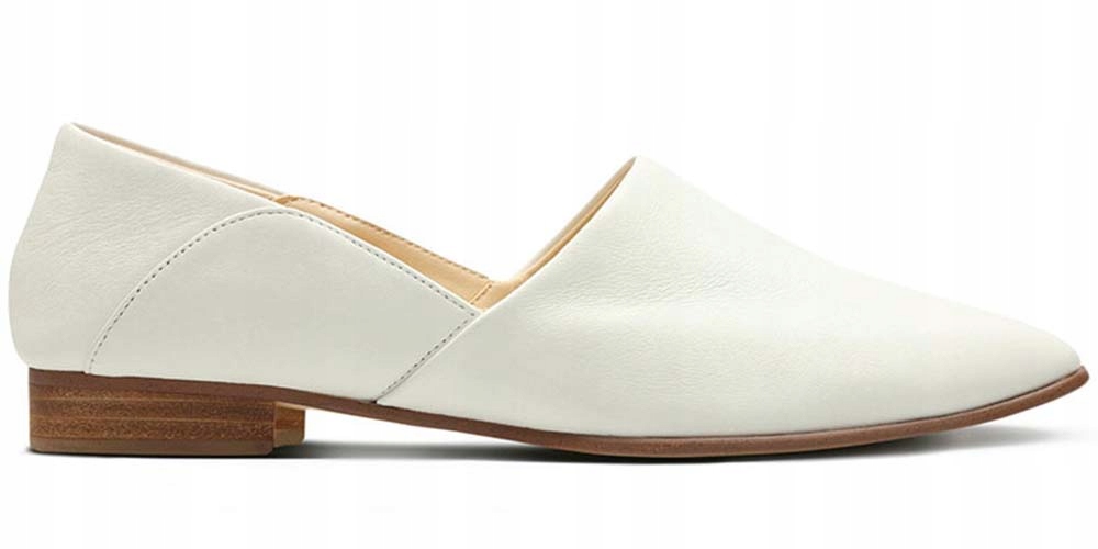 Mokasíny Clarks Pure Tone bílé kožené 36